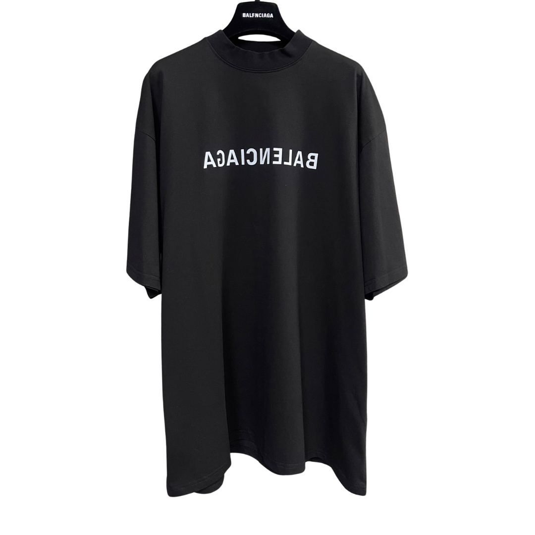 Balenciaga wording embroidered basic Tee