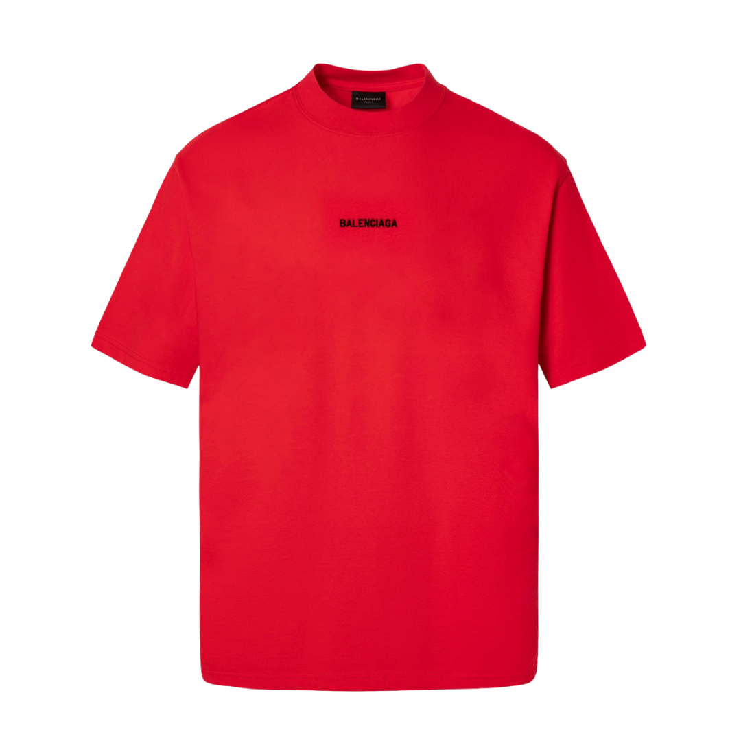 Balenciaga black embroidered wording Tee