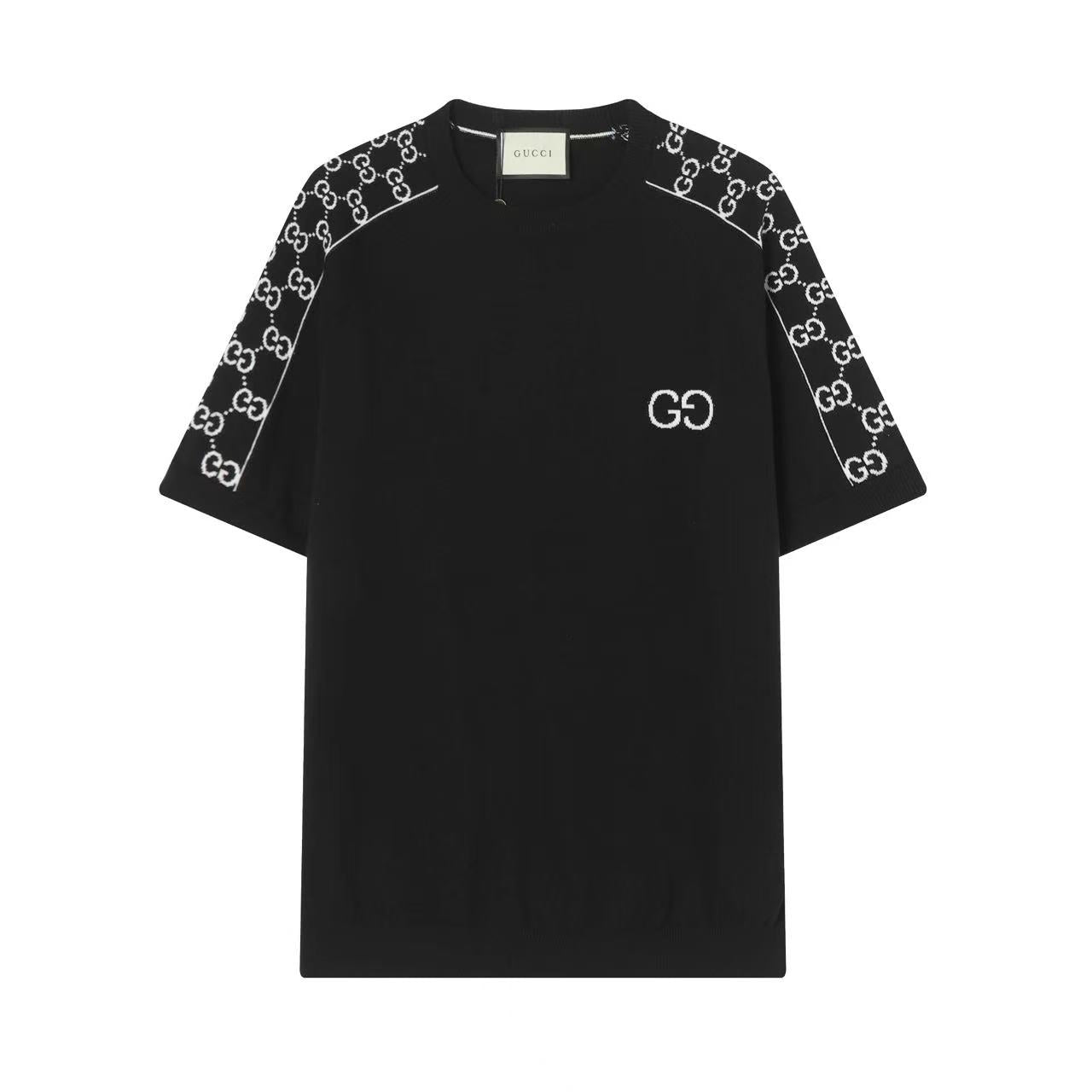 Gucci Embroidered Small GC & Shoulder Logo Tee