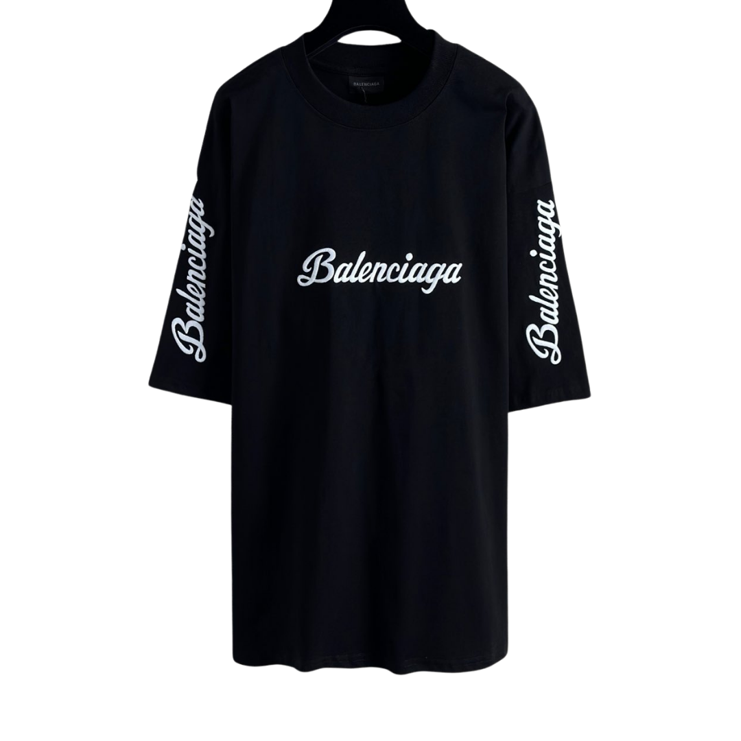 Balenciaga mid shoulder logo embroidered Tee