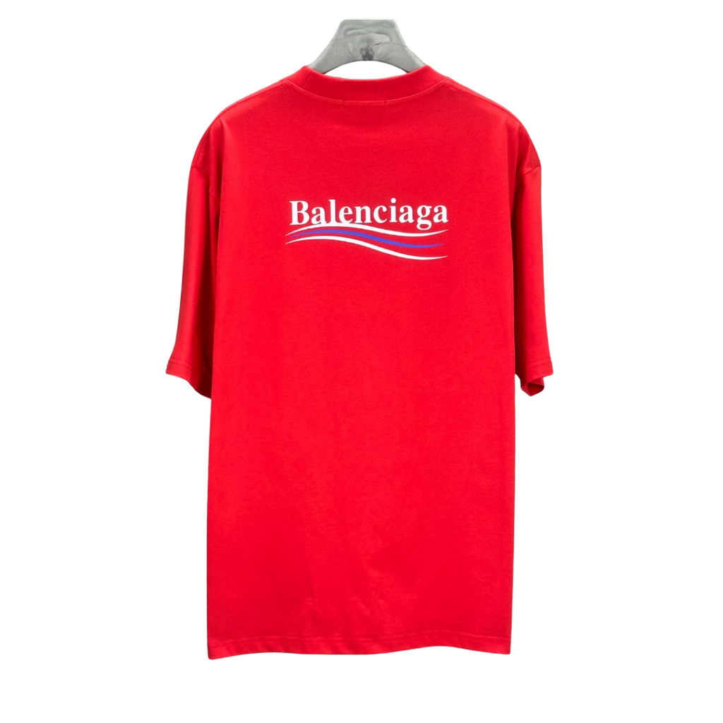 Balenciaga wave logo basic printed Tee
