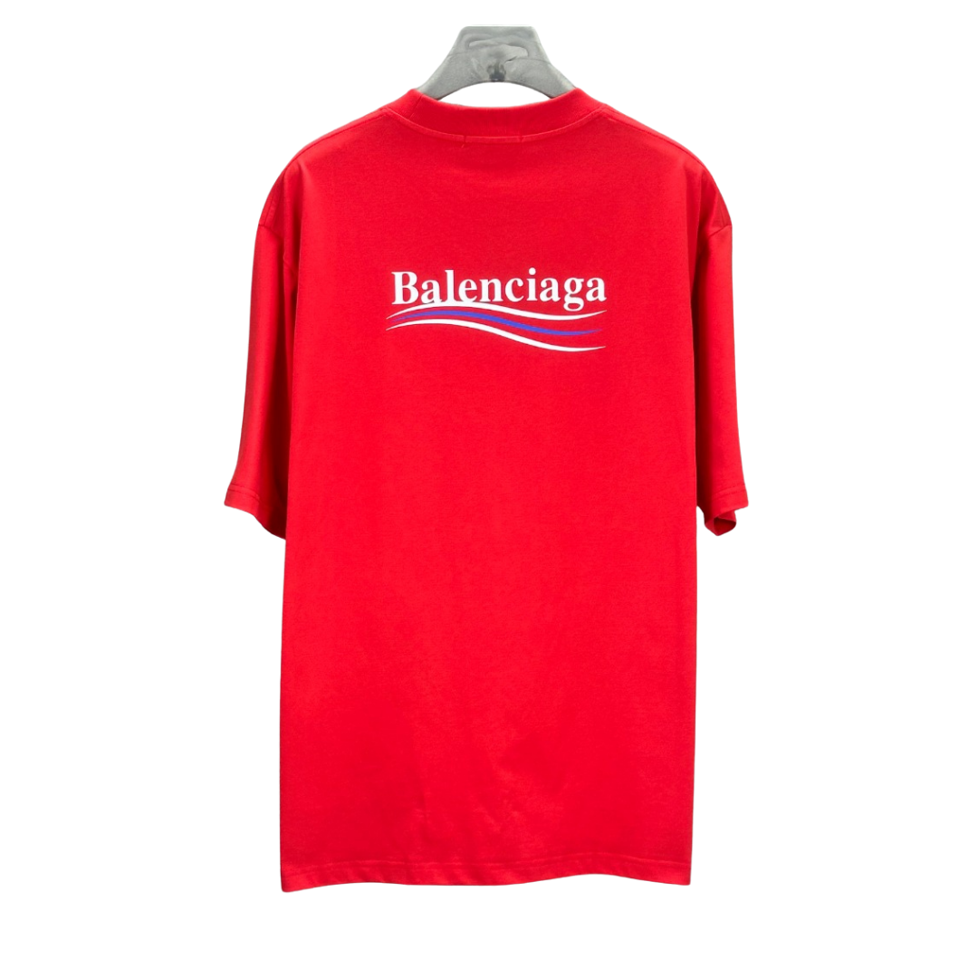 Balenciaga wave logo basic printed Tee