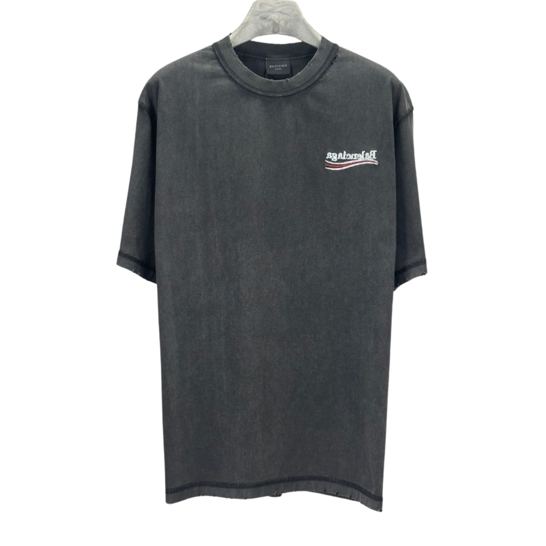 Balenciaga wave washed designed logo Tee