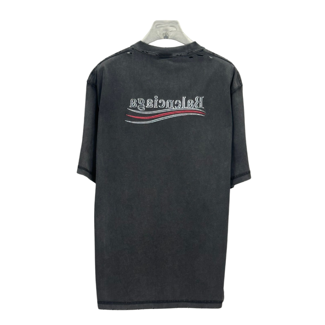 Balenciaga wave washed designed logo Tee