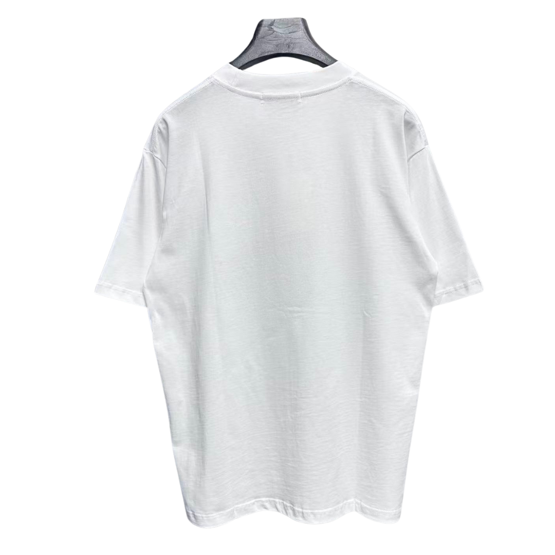 Dior Big Logo Designed Embroidered Logo Tee
