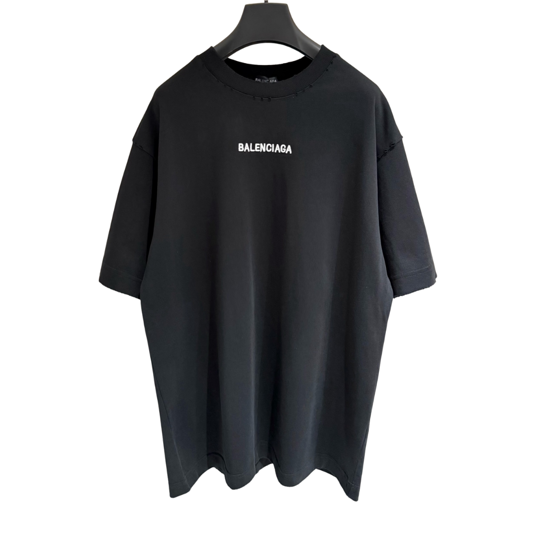 Balenciagia basic embroidered logo Tee