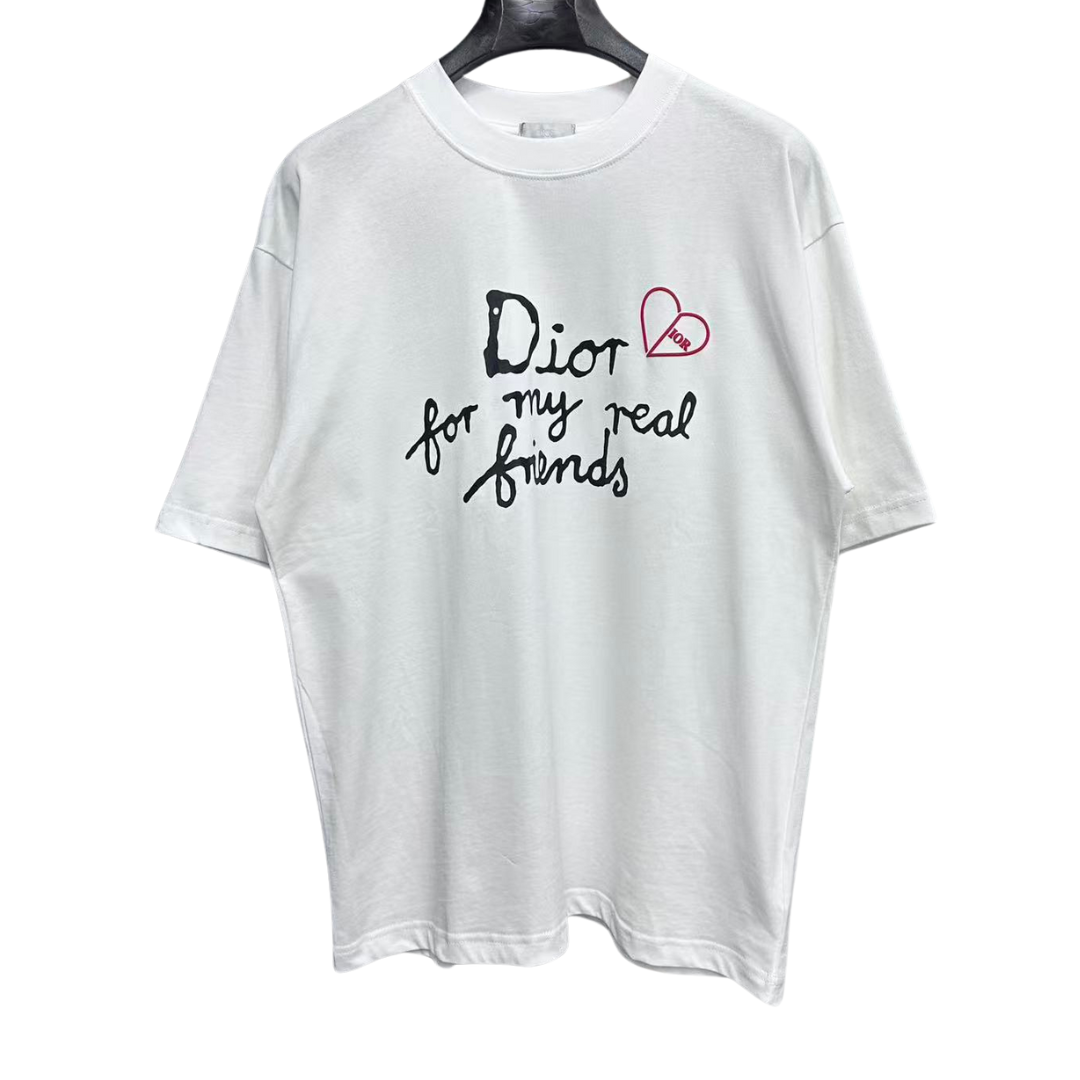 Dior Real Friends Printed Logo Tee