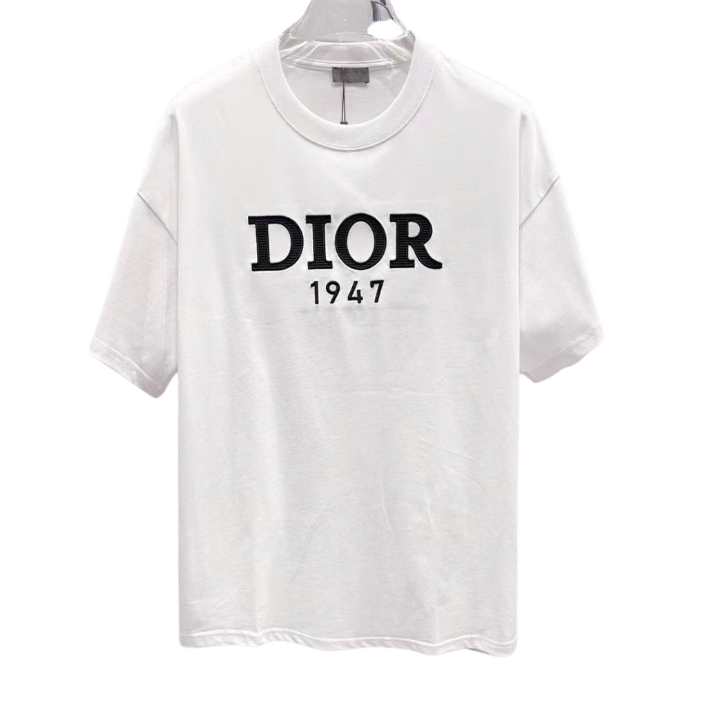 Dior EST1947 Embroidered Logo Tee