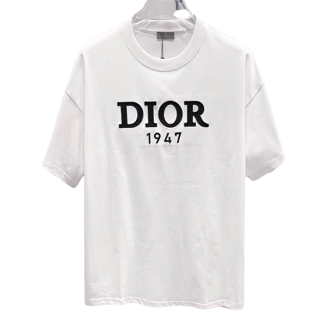 Dior EST1947 Embroidered Logo Tee