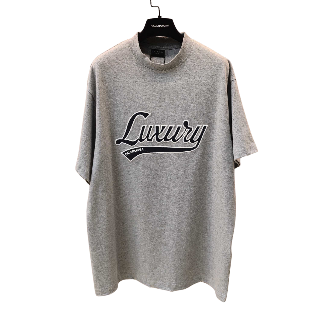 Balenciaga luxury wording embroidered basic Tee