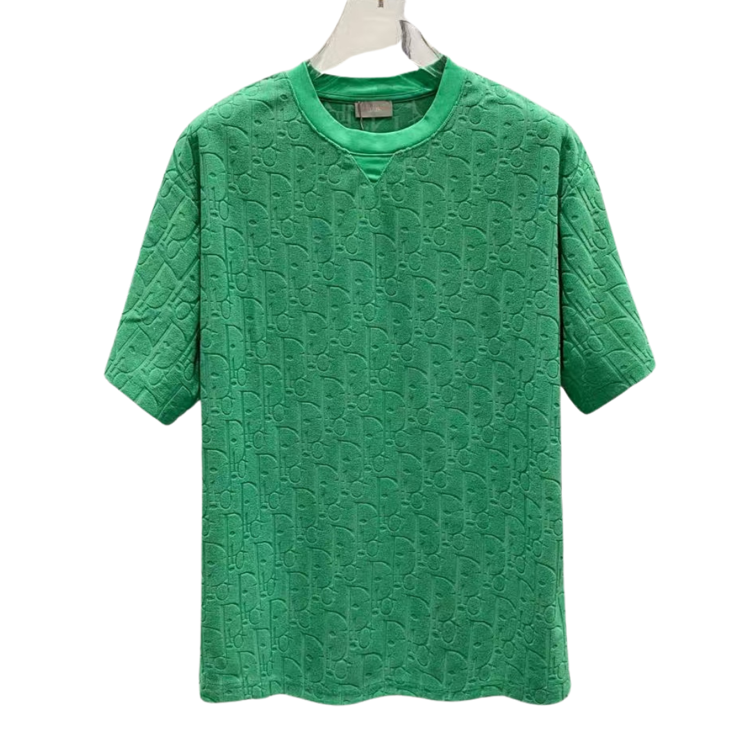 Dior Green Hidden Pattern Embroidered Tee