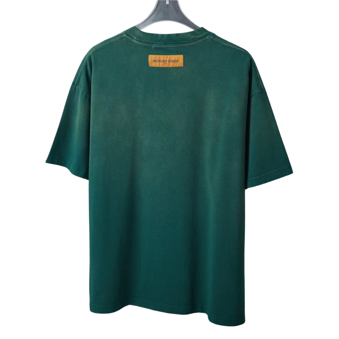 Louis Vuitton T-Shirt flower cartoon logo with embroidered diamonds