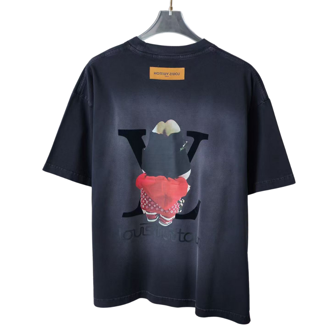 Louis Vuitton T-Shirt printed logo X labubu