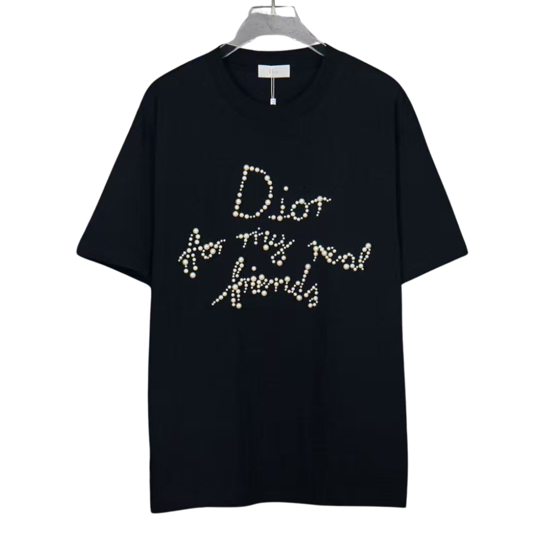 Dior CD Pearl Designed Logo Tee