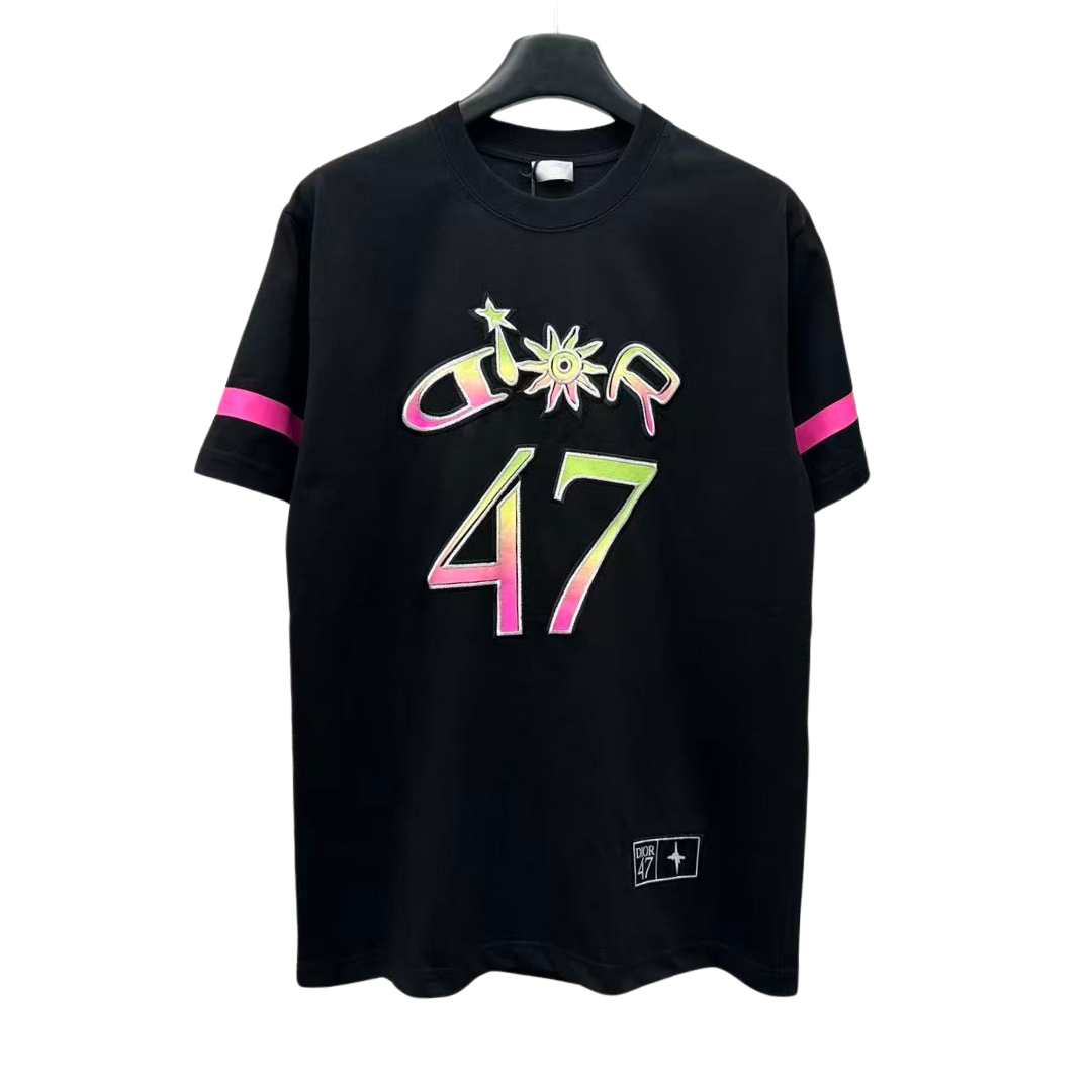 Dior Rainbow Star 47 Embroidered Tee
