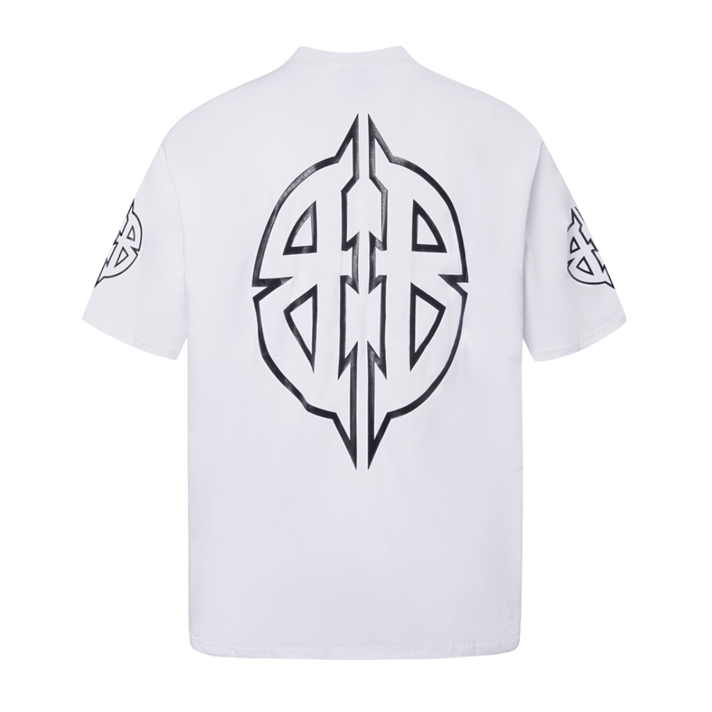Balenciaga jersey stencil logo Tee