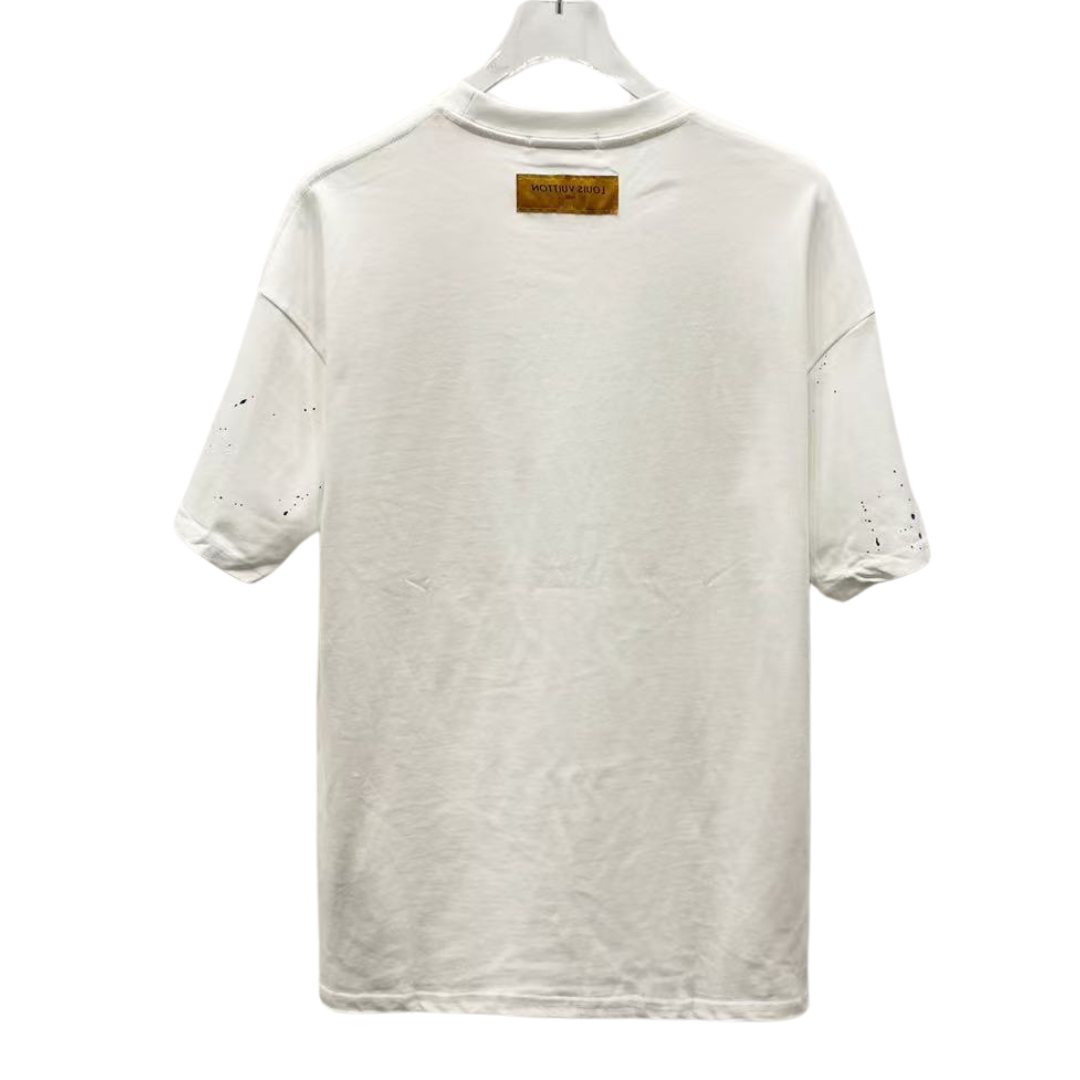 Louis Vuitton T-Shirt with spray paint full logo