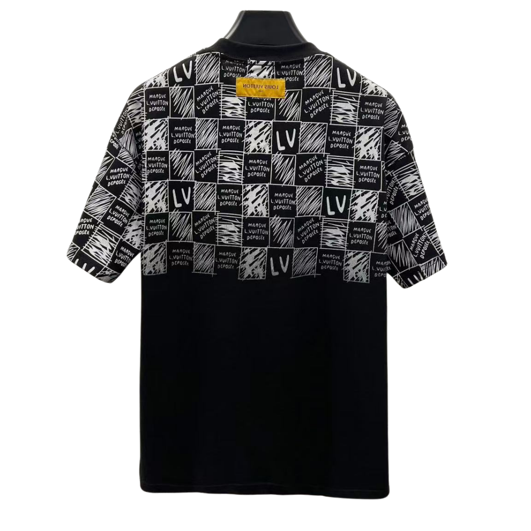 Louis Vuitton T-Shirt chess board designed logo