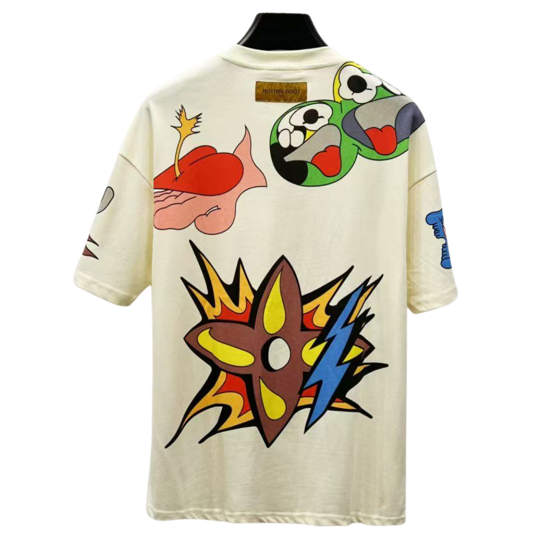 Louis Vuitton T-Shirt cartoon designed logo