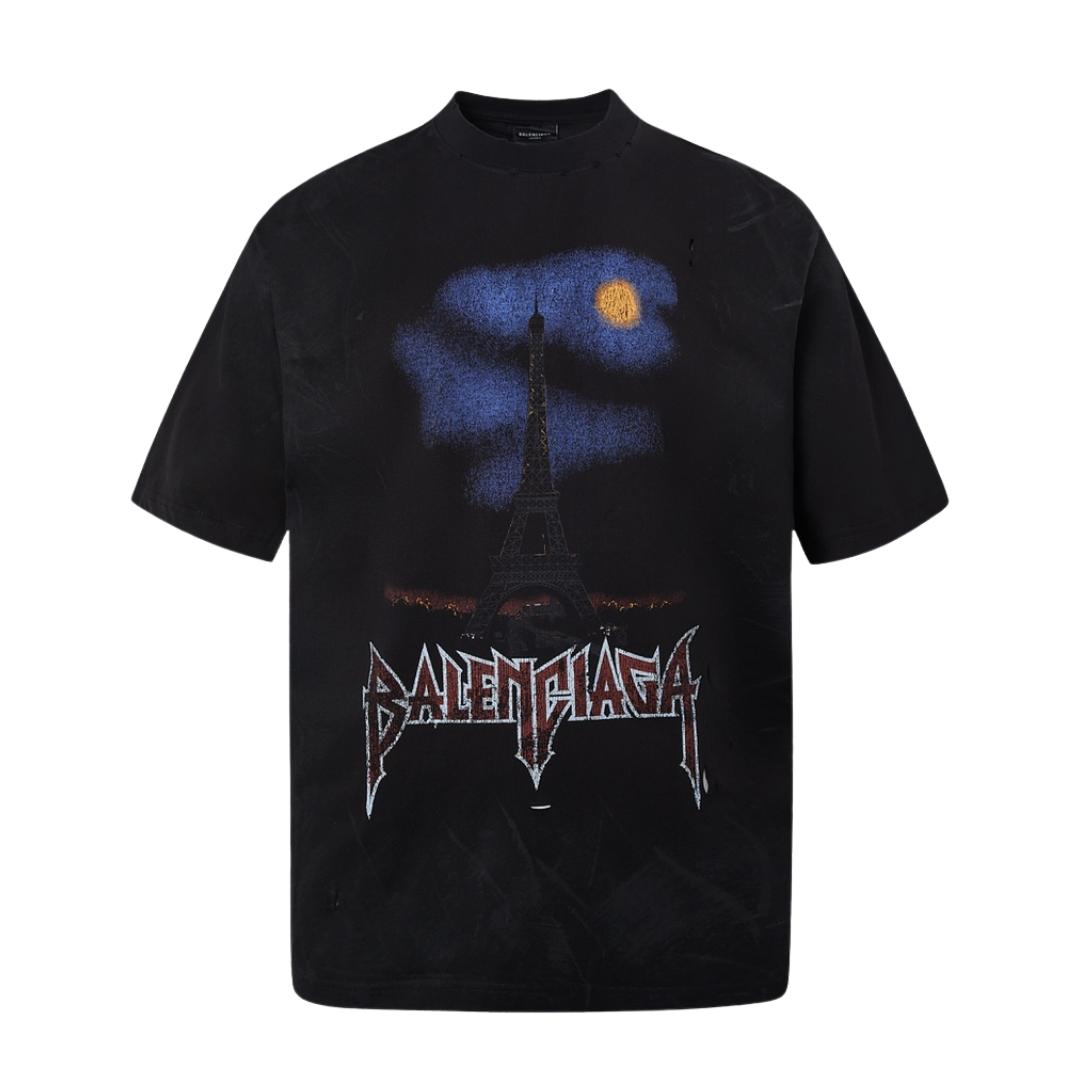 Balenciaga Paris moon double font Tee
