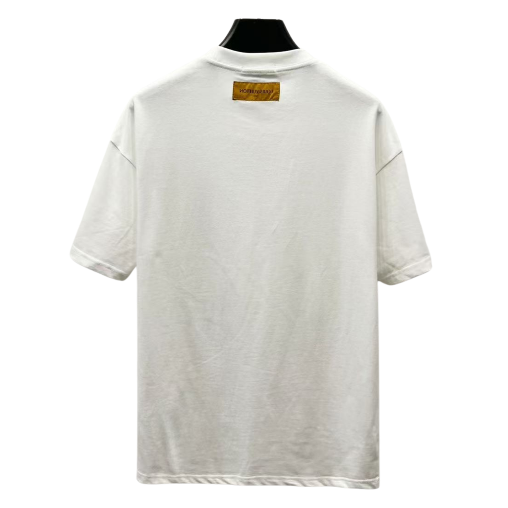 Louis Vuitton T-Shirt with embroidered fur designed logo