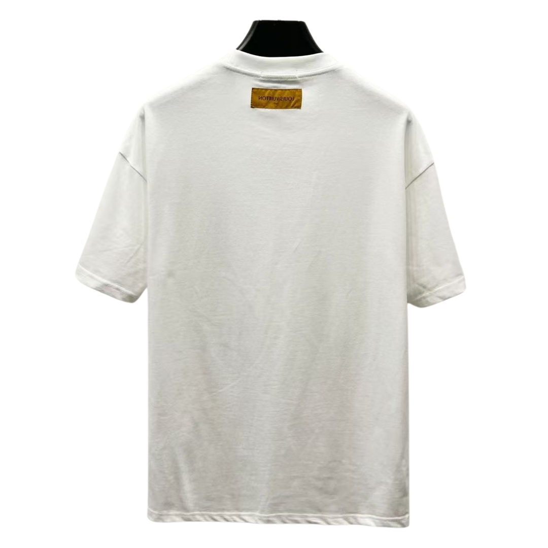 Louis Vuitton T-Shirt with embroidered fur designed logo