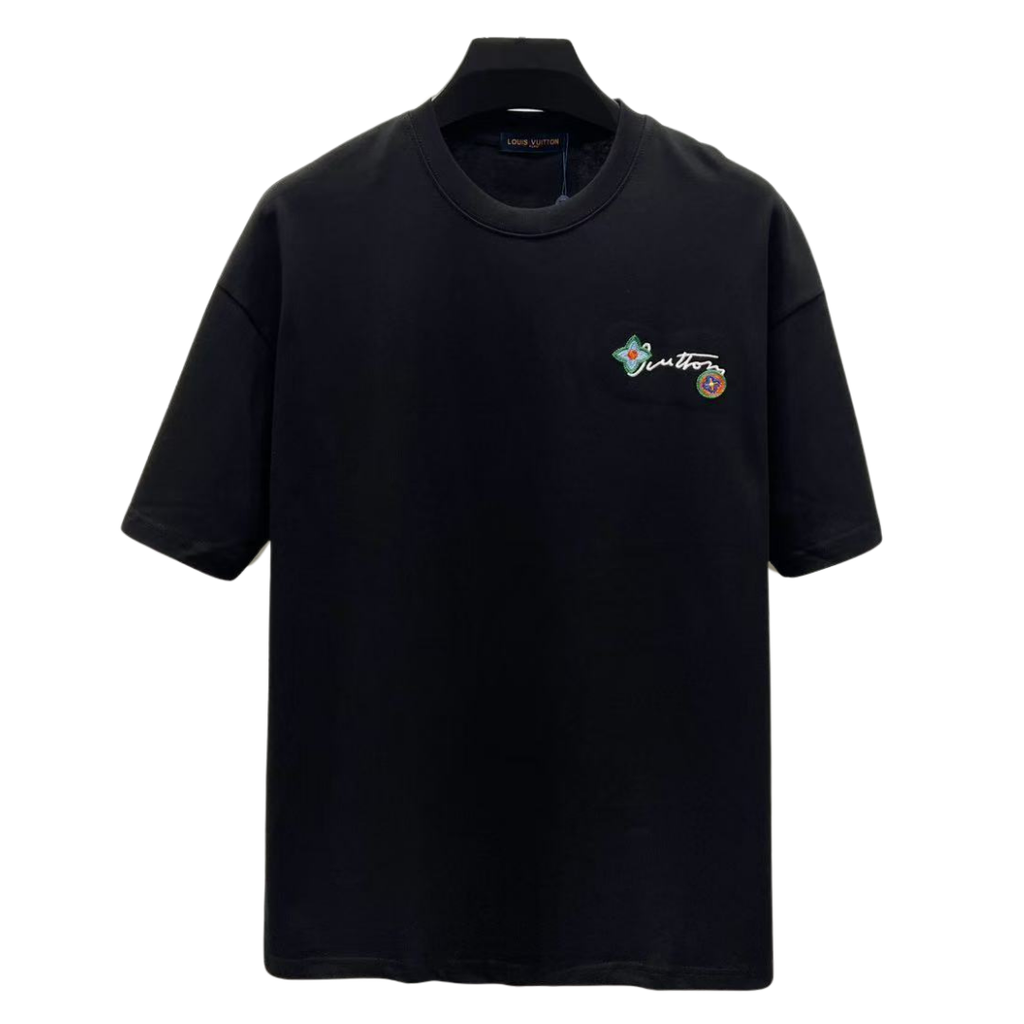 Louis Vuitton T-Shirt small logo/flower with embroidered designed