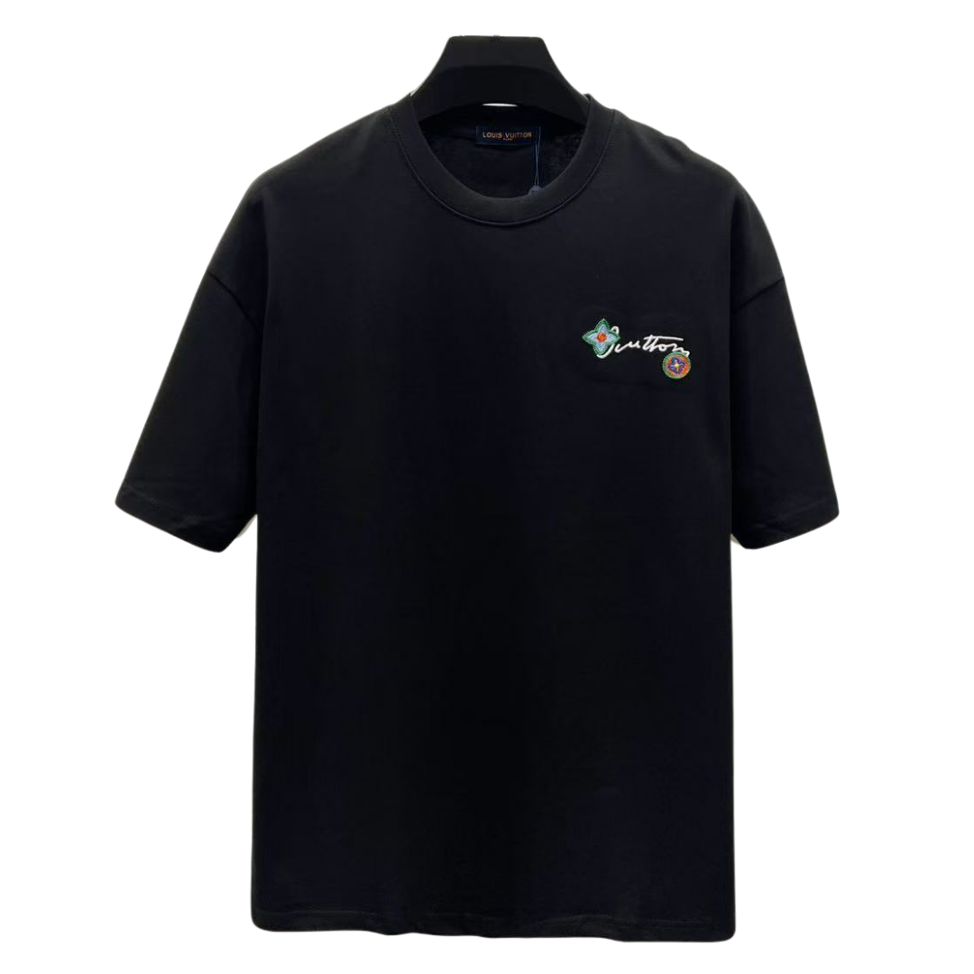 Louis Vuitton T-Shirt small logo/flower with embroidered designed