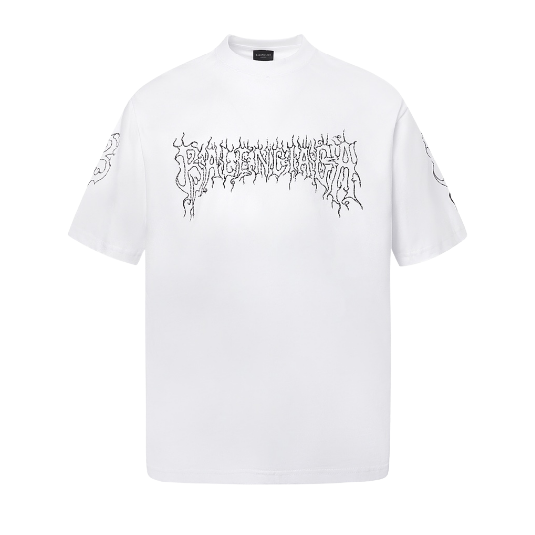 Balenciaga burning flame logo Tee