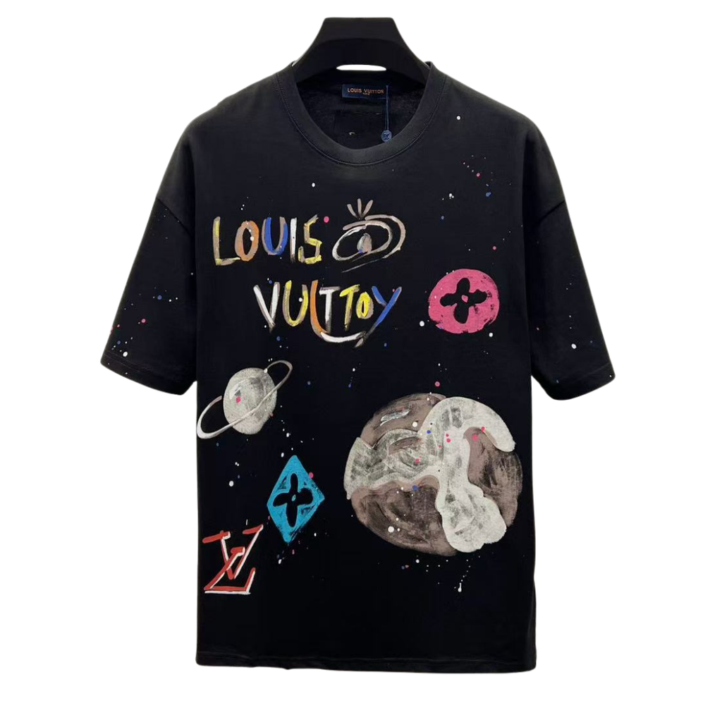 Louis Vuitton T-Shirt space spray paint logo designed
