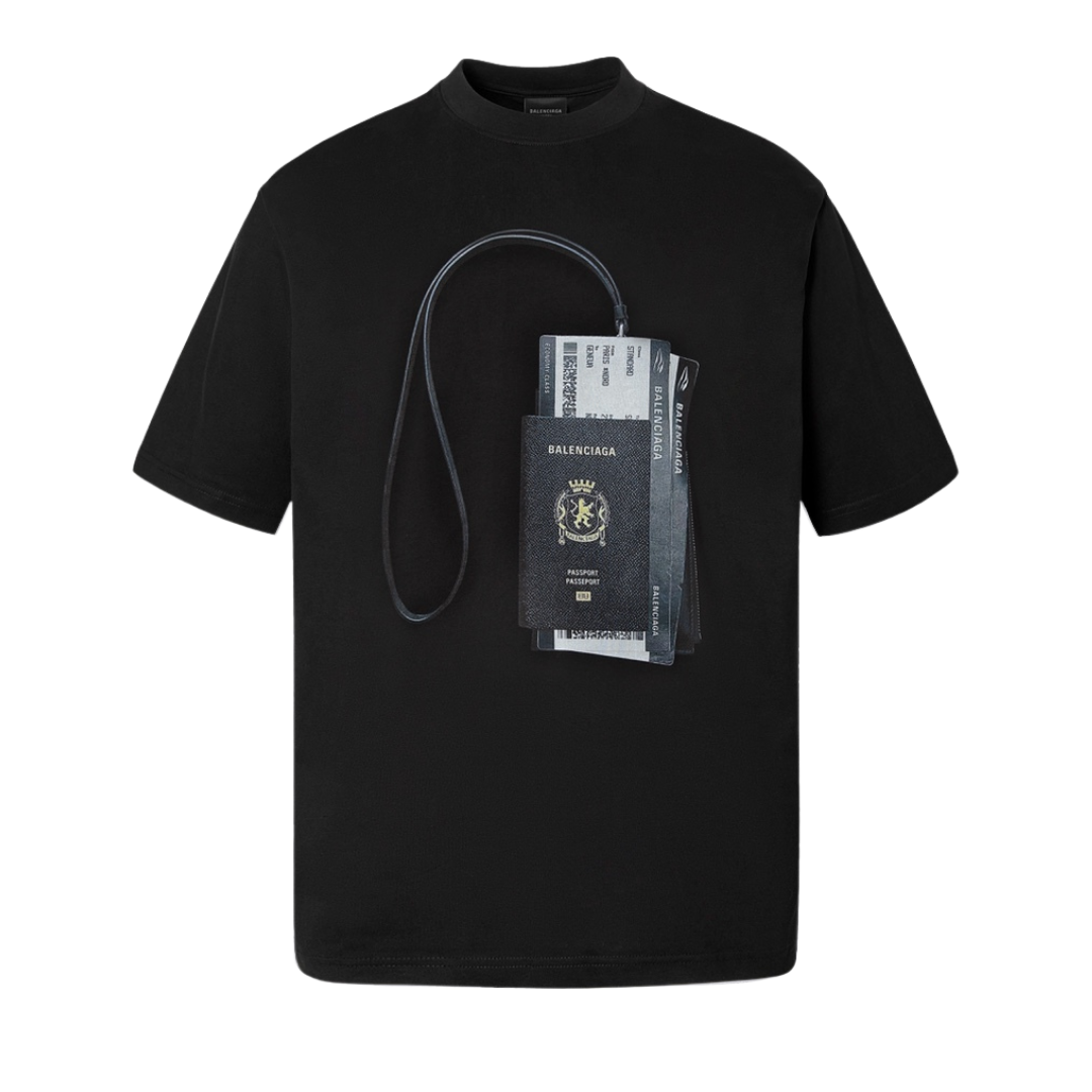 Balenciaga passport printed Tee