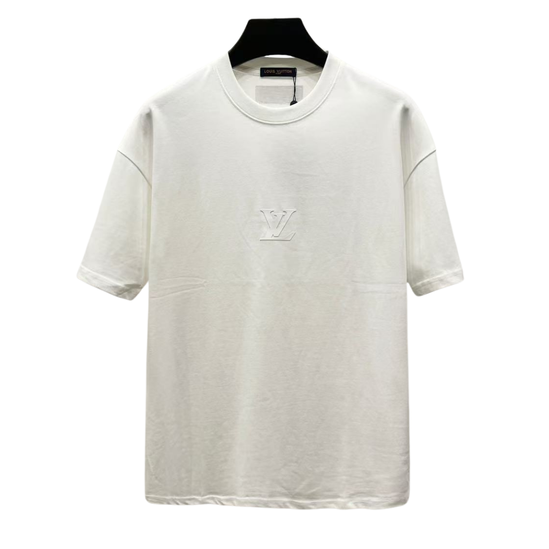 Louis Vuitton T-Shirt rubber patch logo with back designed wording