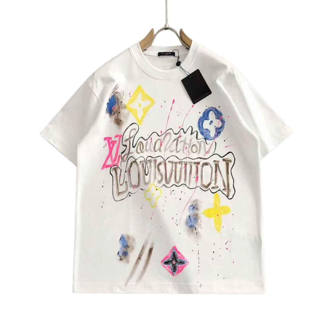 Louis Vuitton T-Shirt full spray paint logo