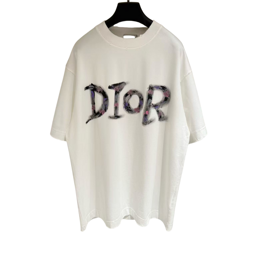 Dior Big Paint Drawe'd Wording Tee