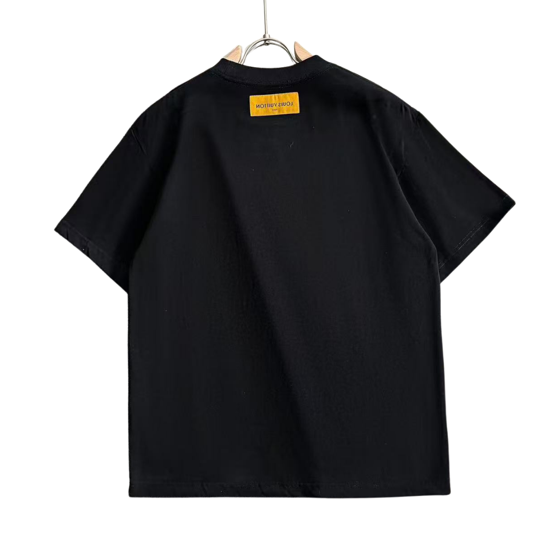 Louis Vuitton T-Shirt black logo with embroidered signature
