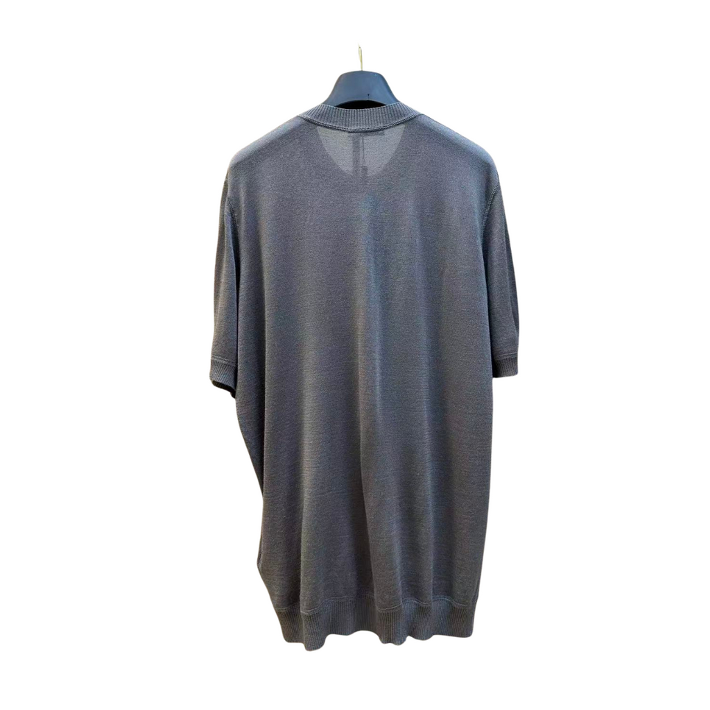 Prada Grey silk embroidery Tee