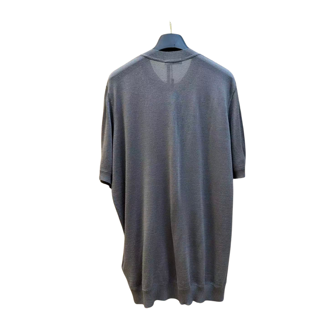 Prada Grey silk embroidery Tee