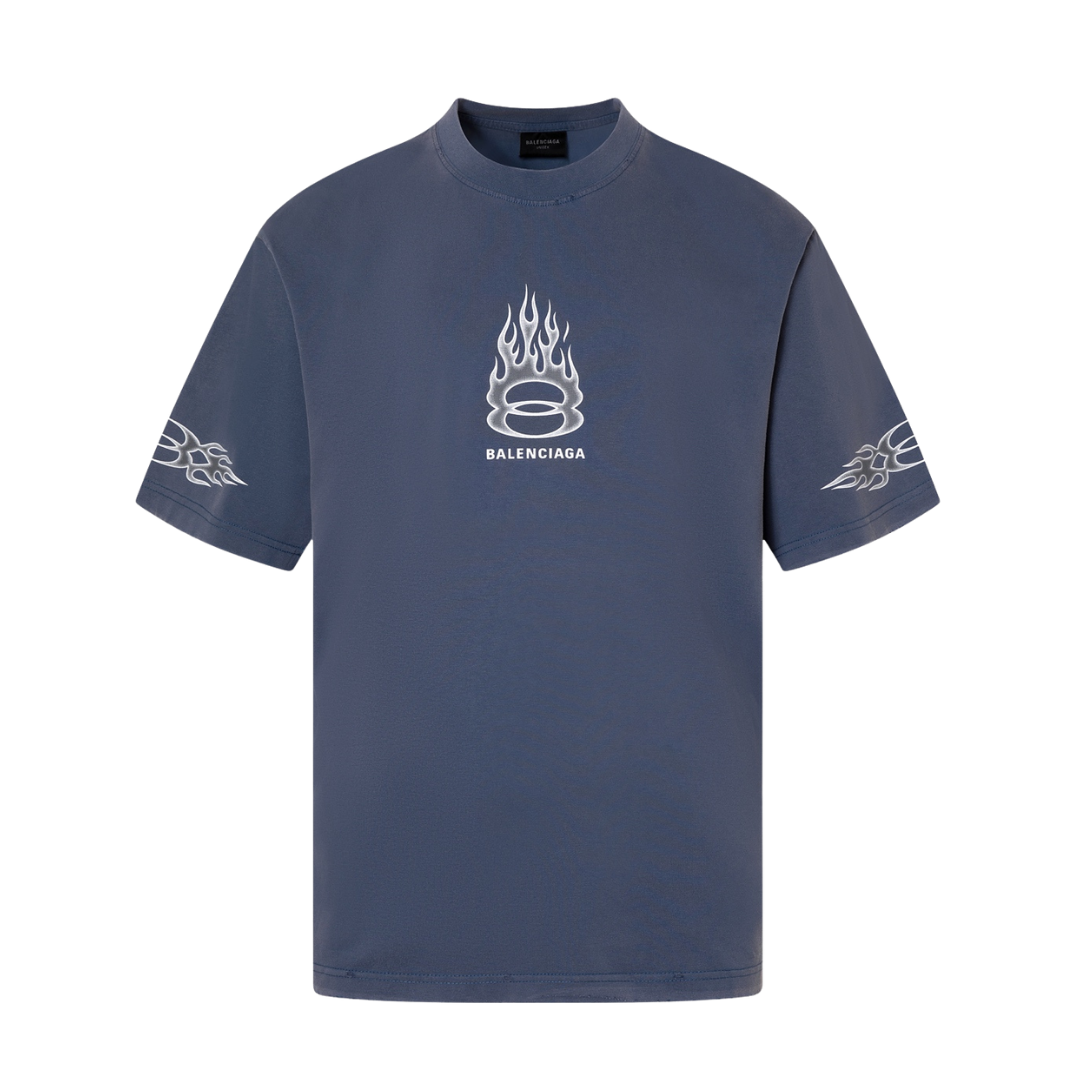 Balenciaga fire designed printed Tee