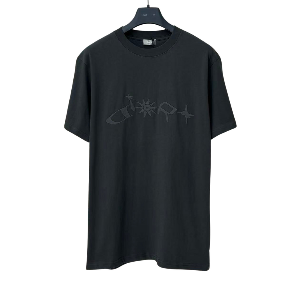 Dior Sun Wording Embroidered Tee
