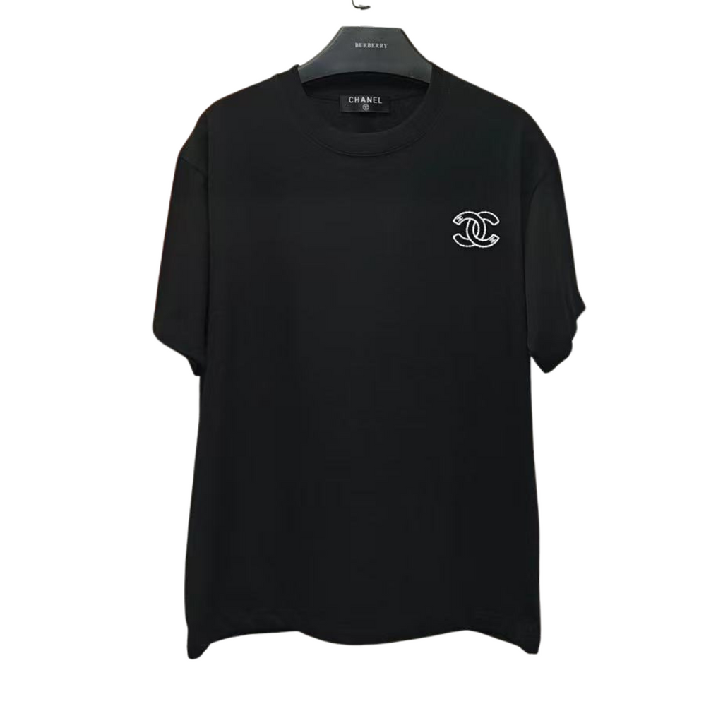 Chanel Lining Small Logo Embroidered Tee
