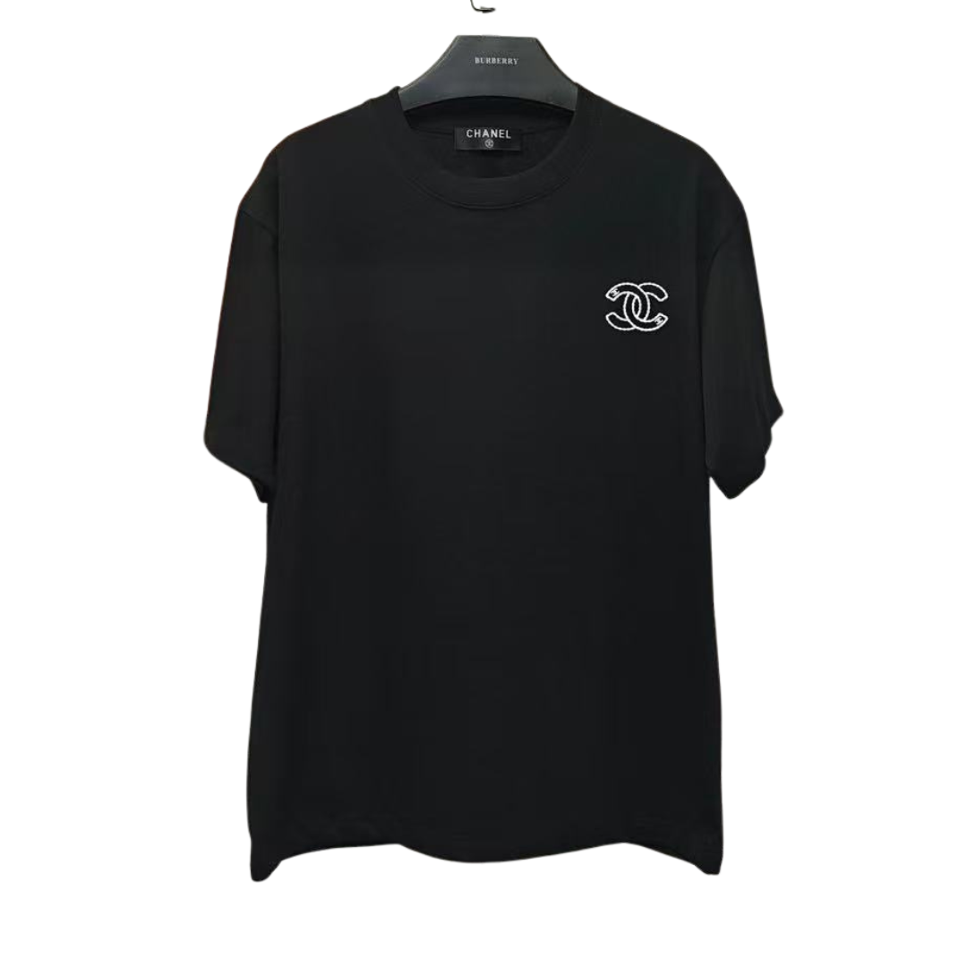 Chanel Lining Small Logo Embroidered Tee