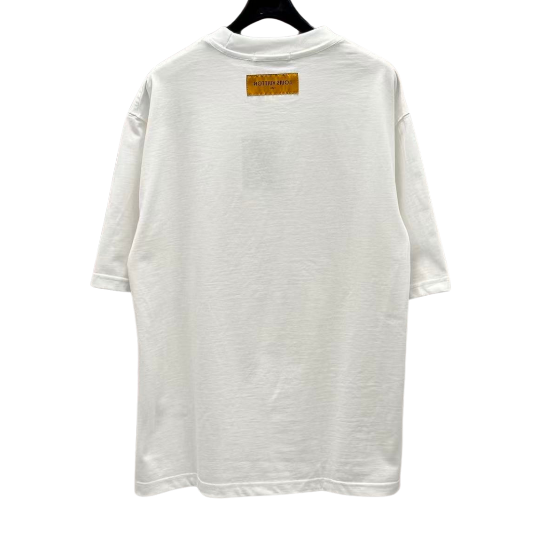 Louis Vuitton T-Shirt simple logo with embroidered beads