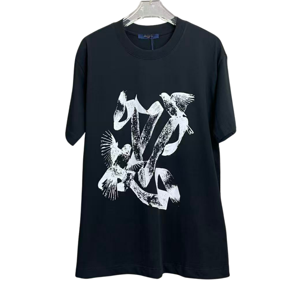 Louis Vuitton T-Shirt printed logo with pigeon designed