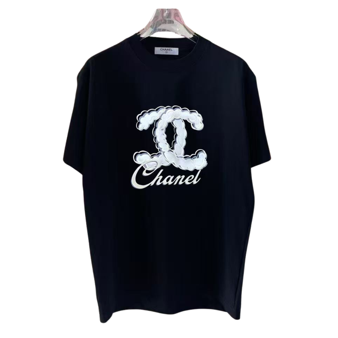 Chanel Cloud CC Printed Designed Logo Tee
