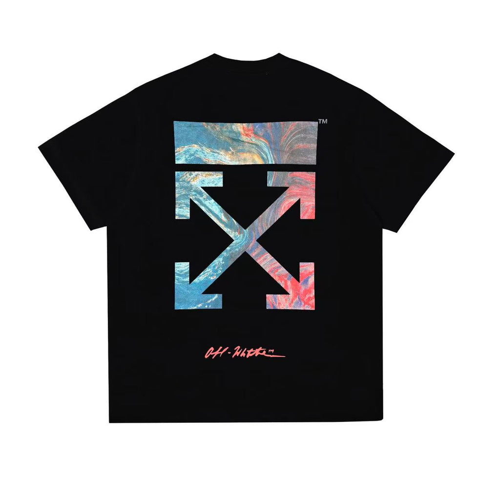 Off White orange small wording logo