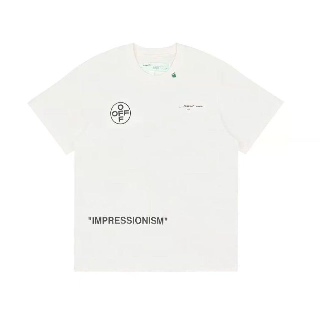 Off White Impressionism wording Tee