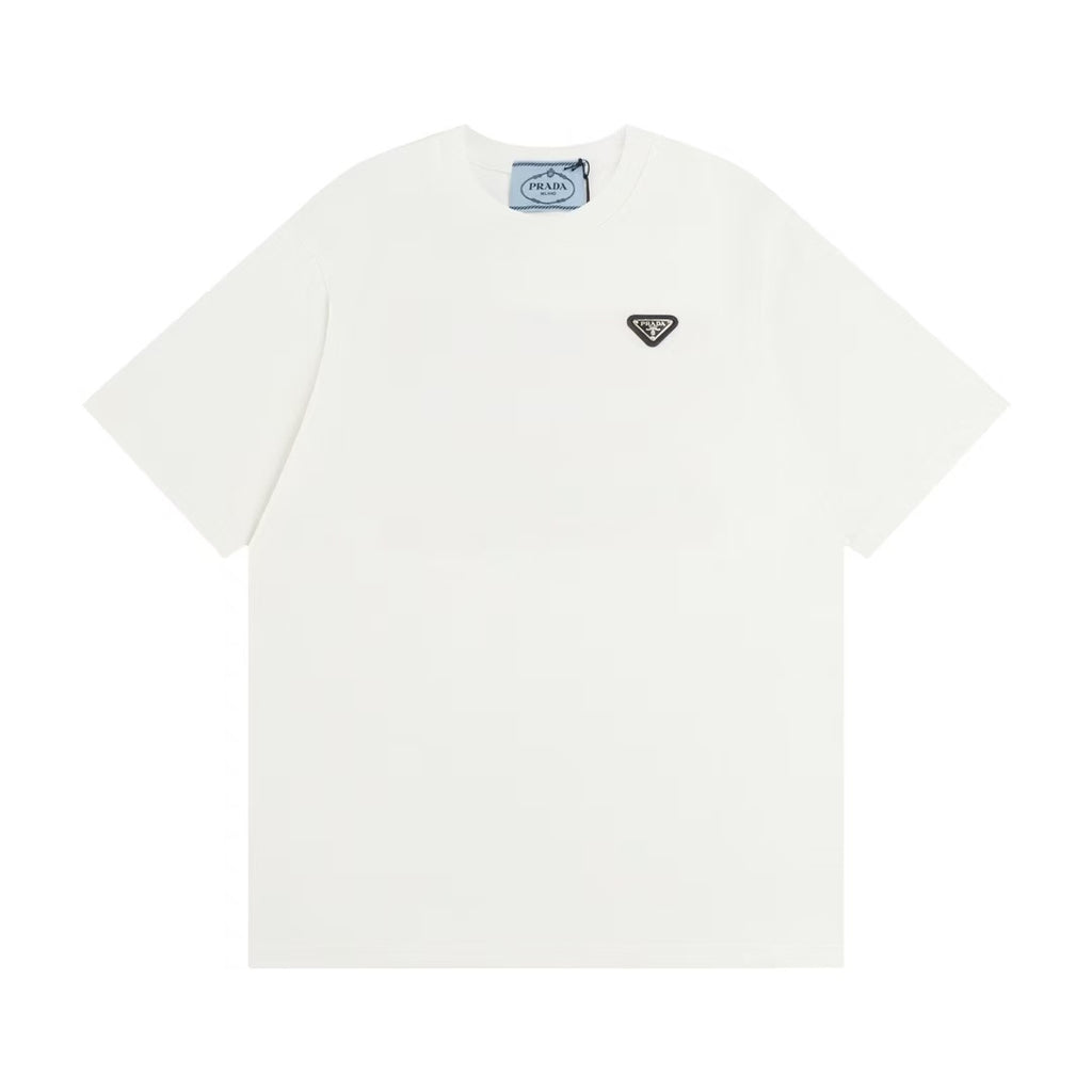 Prada basic white triangle logo