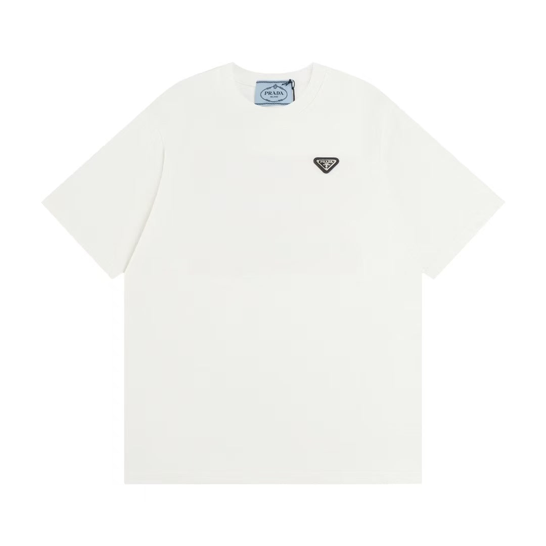 Prada basic white triangle logo