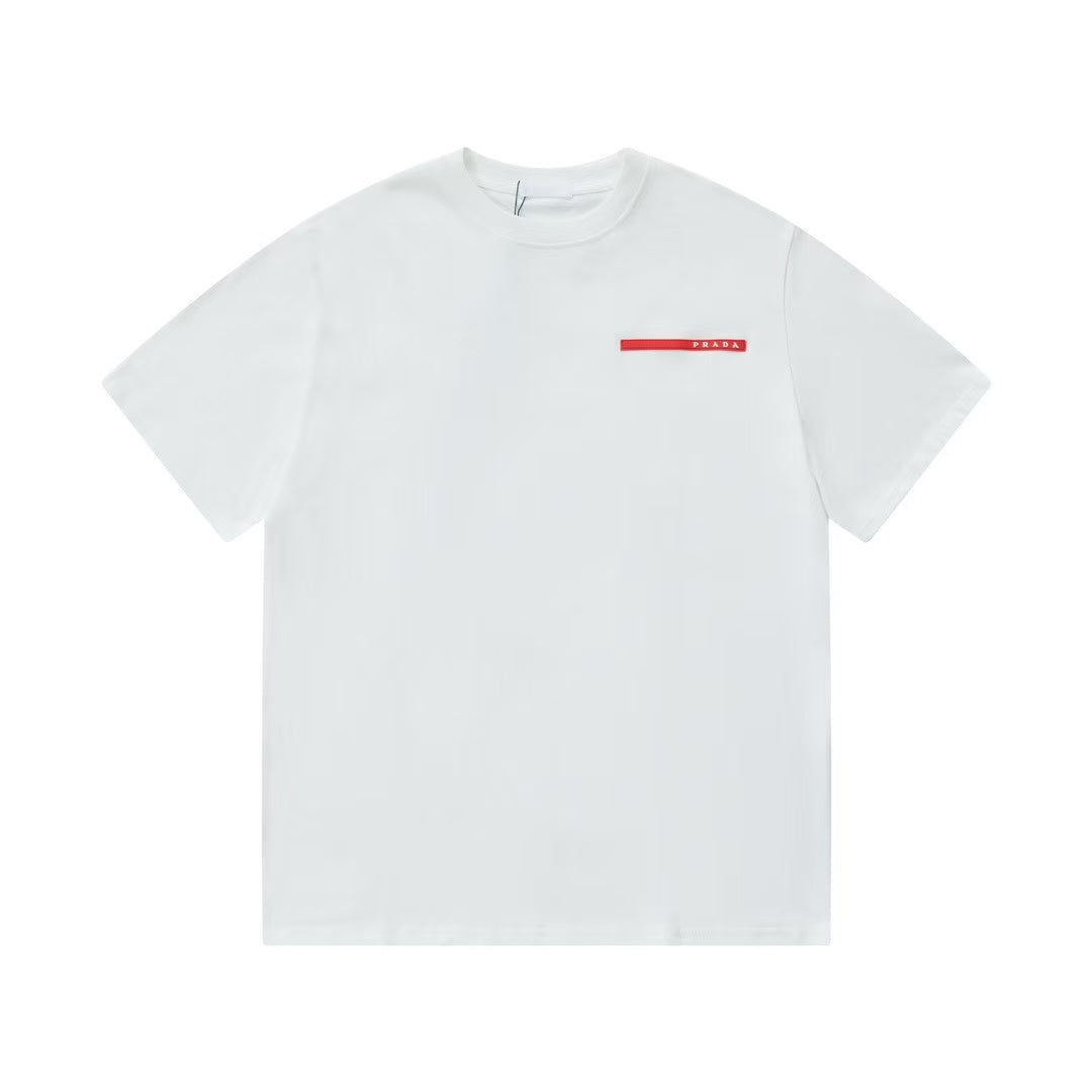 Prada rubble red lining designed wording Tee