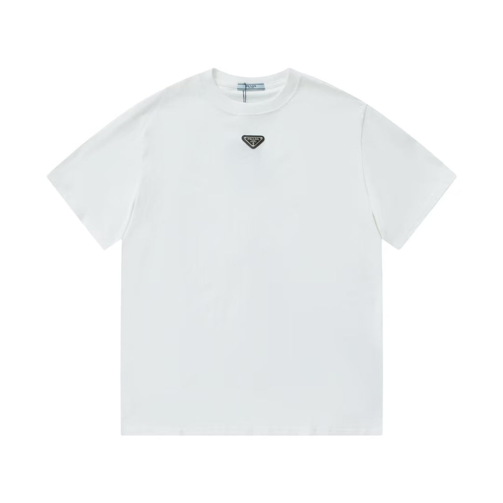 Prada neck triangle logo Tee